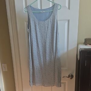 Chic Light Blue Sleeveless Midi Dress